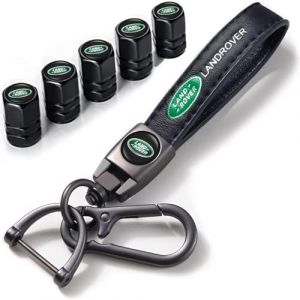 5 Pcs Valve Pneu Voiture et Porte-cl&eacute;s en m&eacute;tal pour Range Rover Sport Defender, R&eacute;sistant &agrave; la Corrosion Bouchon M&eacute;tal Bouchons de Valve Voiture Accessoires (Speed good city, neuf)