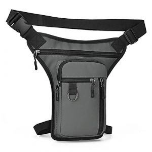 Voihamy Jambe Banane pour Hommes | Cuisse | Sacoche Jambe Moto | Sacoche Jambe pour Hommes | Pochette pour Jambe Tombante avec &Eacute;tanch&eacute;it&eacute; R&eacute;glable pour Marche Plein Air Les Voyages (Kbsin212, neuf)