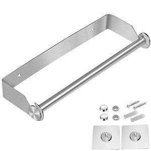 Porte Sopalin Mural Acier Inoxydable Dérouleur Essuie Tout Porte Essuie Tout Mural Auto-adhésif - sans Percage ou à Percer Support Sopalin Porte Rouleau Papier pour Cuisine Salle de Bain, Placards (DAUGAVIETE, neuf)