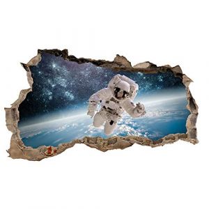 Finest Folia Sticker mural, 3D, pour chambre &agrave; coucher ou salon, motif de villes et paysage, h x l : 60 x 100 cm, (WL09 astronaute) (Finest-Folia, neuf)