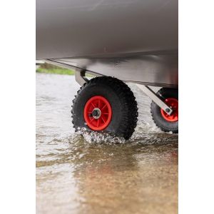 Roues de halage, rabattable, pour Annexes, Bateau gonflable Moteur hors-bord en Acier inoxydable, de Mise à l'eau (forme L) (LaunchingWheels, neuf)