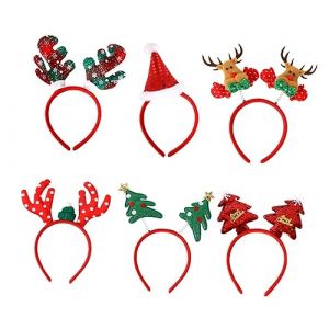 Beaupretty 12 Pièces Bandeau bandes de cheveux de noël Ornements d'arbre de Noël casque de noël deguisement de noel déguisement de noel bande de cheveux de noël Accessoire de Noël Plastique (lorianca, neuf)