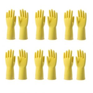 Siyecioa 6 Paires Gants Menage, Gant de Nettoyage, Gant de Protection, Gants Latex, Gants Vaisselle, Home Disinfection Dust Removal Gloves, M Code(Jaune) (FRANCE HUIHAO, neuf)