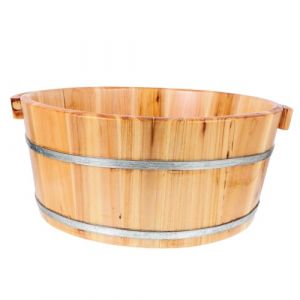LOLIPPYY Seau Pour Bain De Pieds En Bois Poignée Élargie, Bassine Multifonctionnelle Pour Lavage Des Pieds Et Siège, Taille Moyenne, Usage Domestique, Seau Lave-pieds Réutilisable (altituyse, neuf)