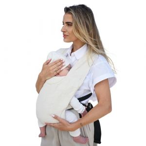 DERYAN Nova - Porte-b&eacute;b&eacute; ergonomique pour nouveau-n&eacute; et tout-petits - R&eacute;glable - Respirant et rembourr&eacute; - Cr&egrave;me (Deryan, neuf)