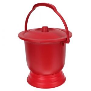 VICASKY Seau Urinal Portable avec Couvercle Spittoon Adulte de Haute Qualité pour Voyage et Usage Domestique Seau Hygiénique Pratique et Compact Couleur Rouge Design Ergonomique et Facile (Micanties, neuf)