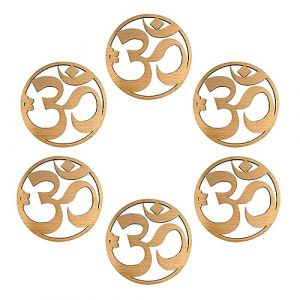 Adzif.biz Le sticker de decoration - Dessous de verre en bois ou plexigglass 10 cm en lot de 2, 4, 6 fleurs de vie, arbre de vie, M&eacute;tatron, lotus, main de Fatma, OM ou Aum, d&eacute;coration spirituelle (Forum France, neuf)