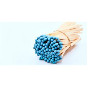 REHGL&Uuml;CK Schwarzwald, Environ 100 allumettes color&eacute;es de 10 cm de long, convient &eacute;galement comme recharge pour nos bouteilles d&eacute;coratives &eacute;l&eacute;gantes (couleur de la t&ecirc;te d'allumette : bleu) (REHGL&Uuml;CK, neuf)