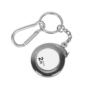 Mètre ruban porte-clés fonctionnel mini rétractable 2 m en acier inoxydable mètre ruban durable (heyuevfdbvfd, neuf)