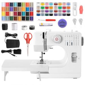 Machine À Coudre Professionnelle avec Grande Table à Coudre, Machine à Coudre Portable et Polyvalente, Machine à coudre débutant avec 14 programmes de couture Kit de couture 64 couleurs Pédales (A) (WHKCLTDD, neuf)