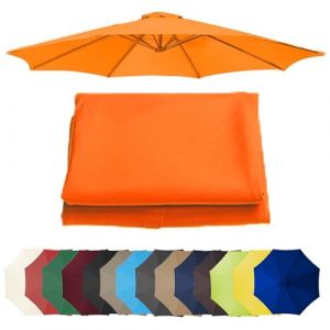 Auvent De Rechange Pour Parasol 3.0m/3.50m, 6 Baleines/8 Baleines Toile De Rechange Pour Parasol Déporté, Dessus De Parapluie De Remplacement Pour Parasol De Jardin Terrasse Plage(Orange,350CM/8 RIBS) (Lzb ymx, neuf)