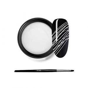 Blanche vernis à ongles Spider Gel Araignée Gel Peinture Uv Led Vernis À Ongles Gel Dessin Peinture Noir Blanc Gel Vernis À Ongles Pinceau de vernis à ongles (AdheRe Nail, neuf)