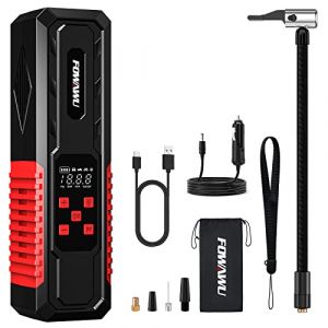 FOWAWU 7800mAh Compresseurs d'air Portatifs 150 PSI,Pompe a Velo Electrique Mini Compresseur Portatif Voiture avec Manomètre Eclairage LED Digital LCD 12V DC Câble pour Auto Moto Vélo Ball (FOWAWU FR, neuf)