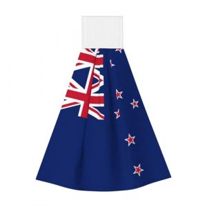 Lingettes absorbantes en velours à suspendre pour cuisine, salle de bain, camping, extérieur et plus encore, motif drapeau de la Nouvelle-Zélande (gaunjuhaodianpu, neuf)