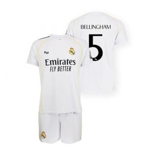 Real Madrid Ensemble pour Enfant 1&egrave;re &eacute;quipe 25-26 - R&eacute;plique Officielle Bellingham (Personalizador, neuf)