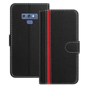 Mo-Beauty Coque Compatible avec pour Samsung Galaxy Note 9,Cuir PU Portefeuille Rabat Clapet Case [Fermeture magn&eacute;tique] [3 Porte Cartes] [ Antichoc Stand ] Etui pour Samsung Note 9(Noir) (Mo-Beauty EU Store, neuf)