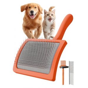 Brosse de toilettage pour chien Whiffle Tails : brosse et peigne de toilettage 3 en 1 pour démêler et démêler les poils - Obtenez une finition impeccable et sans nœuds sur les Goldendoodles, caniches (FidoFaveCleaning, neuf)