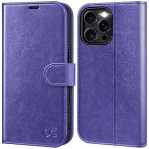 OCASE Etui Coque pour iPhone 16 Pro Max, Antichoc TPU Housse iPhone 16 Pro Max Cuir PU Portefeuille Etui, RFID Blocage, Fentes pour Cartes; Protection Coque iPhone 16 Pro Max (6,9 Pouces) - Violet (OCASE-EU, neuf)