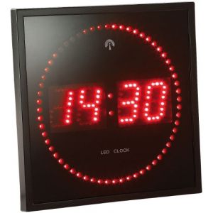 Lunartec Horloge digitale murale radiopilotée avec 140 LED - Rouge (Pearl Diffusion, neuf)