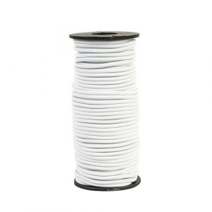 Corde Elastique Tendeur Élastique Blanc 4mm 30m, Sandow Elastique pour Tendeur Bache, Bagages, Camping, Kayak, Lacets De Chaussures, Projets De Bricolage (Blanc, 4MM X 30M) (xinjuezhuangshi, neuf)