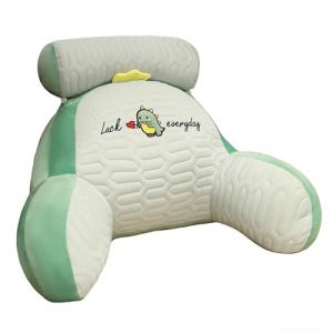 LANPEW Ice Silk Cute Reading Pillow,Coussin de Dos avec accoudoirs,Coussin de Lecture pour lit,canap&eacute;,Coussin de Dossier avec accoudoirs,Soutien pour Le Dos (Latex Vert, 70 * 50cm) (kaimei, neuf)