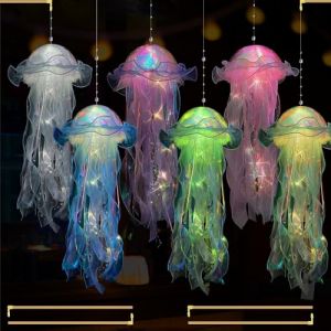 6 Pi&egrave;ces Lanterne M&eacute;duse Lumineuse,Lampe &agrave; Suspendre en Forme de M&eacute;duse,Lanternes M&eacute;duses &agrave; Suspendre,D&eacute;coration Lampe Lanterne M&eacute;duse (HIQE-DE, neuf)