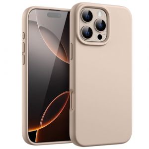 JETech Coque Silicone Liquide pour iPhone 16 Pro 6,3 Pouces, Étui de Protection Intégrale Soyeuse et Douce au Toucher, Housse Anti-Rayures avec Doublure en Microfibre (Titane Sable) (MuXiaoJun Store, neuf)