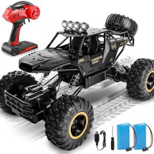 Jiakora 1:12 Grande Voiture télécommandée, 2,4 GHz rc Jouet, 4x4 télécommandée Tout Terrain, Monster Truck avec lumière LED, 2 Batteries, Voiture téléguidée Enfant Cadeau pour garçons de 6 Ans (Jiakora-FR, neuf)
