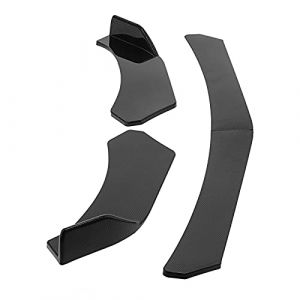 Spoiler Avant Universel, Becquets Avant de Pare-Chocs de Voiture 4 pi&egrave;ces Kit de carrosserie de l&egrave;vre de Pare-Chocs Avant de Voiture ABS becquet s&eacute;parateur de l&egrave;vre de Canard Universel (Liusing, neuf)