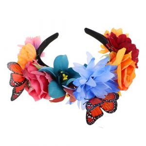 Healeved Serre-t&ecirc;te Floral Avec Couronne De Cheveux &Eacute;l&eacute;gante Accessoire De D&eacute;guisement Pour Femmes Bandeau De F&ecirc;te Champ&ecirc;tre (Sonieg, neuf)