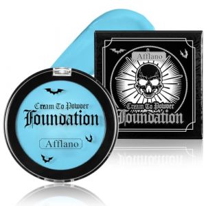 Afflano Peinture Corporelle Bleu Clair, Blue Face Body Paint, Texture Semi-Mate Lumineuse - Couverture Totale Fusionnable R&eacute;sistante &agrave; l'Eau Maquillage Visage pour F&ecirc;tes, Cosplay Corpse Bride Makeup (Afflano Direct, neuf)