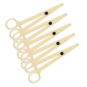 ULTECHNOVO 5 pi&egrave;ces Pince &agrave; Percer Jetable Forceps Plastique pour Piercing Corps R&eacute;glable Professionnelle Clamps Circulaires Plastique Beige pour Femme et Homme Outil Hygi&eacute;nique pour (Chad Bi, neuf)