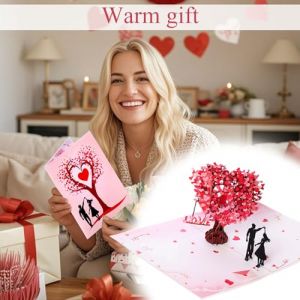 GWAWG Carte Mariage Pop Up, Carte Félicitations Mariage 3D, Design Élégant et Romantique avec Arbre en Forme de Cœur, Idéale pour Anniversaire de Mariage, Cadeau de Mariage et Saint Valentin (GWAWG, neuf)