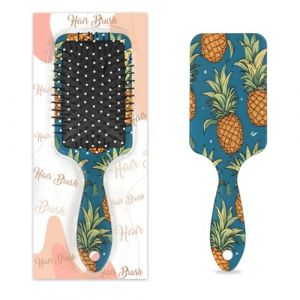 Brosse à cheveux en forme d'ananas avec coussin d'air humide et sec - Brosse à cheveux démêlante en plastique pour enfants et adultes - Cadeau de rentrée scolaire pour homme et femme (Lucky Betty, neuf)