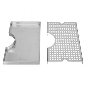 LUCKDANO Bac d'&eacute;gouttement de Bar en Acier Inoxydable &ndash; Gardez Votre Bar Propre avec un Design Durable et Brillant, Facile &agrave; Nettoyer, s'adapte &agrave; la Plupart des Tours &agrave; Bi&egrave;re &ndash; 30,3 X 18 Cm (Ladrim, neuf)