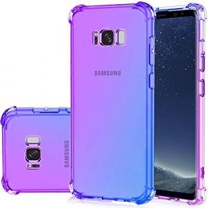 Gufuwo Coque pour Samsung S8 Plus, Galaxy S8+ Coque Mignonne D&eacute;graf&eacute;e, D&eacute;grad&eacute; Ultra-Mince Anti-Rayures en TPU Souple - Protection Antichoc Housse pour Samsung Galaxy S8 Plus Lila/Blau (peiyecase, neuf)