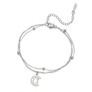EUEAVAN Bracelet de d&eacute;esse en spirale pour femme Bracelet de d&eacute;esse de la fertilit&eacute; celtique Bracelet de d&eacute;esse de la lune triple Bracelet de sorci&egrave;re pa&iuml;enne Wiccan Amulette Bijoux Cadeau (silver 3) (EUEAVAN, neuf)