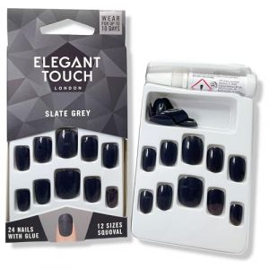 Elegant Touch Faux ongles couleur gris ardoise (Fr-AvoStore, neuf)
