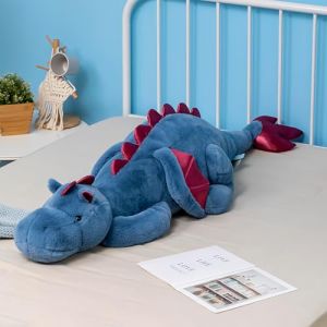 Ololele Dragon en peluche, 70 cm petit dragon en peluche pour enfants, rose, blanc, vert et bleu disponible.Dragon en peluche tr&egrave;s mignon (meigang youpin, neuf)