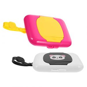 VICASKY 2 Boîtes Boîte de lingettes portable lingettes pour bébés porte-lingettes pour bébé porte lingettes réutilisable Dispensateur pour bébé récipient distributeur de lingettes pp (Covenant of Nauru, neuf)