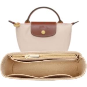Shengruili Longchamp Mini Organisateur de Sac Longchamp, Organisateur de Sac &agrave; Main en Feutre Multi-Compartiment, Organisateur de Sacs &agrave; Main, Organisateur de Sac de Transport Pliable, Organisateur de (Sooping, neuf)