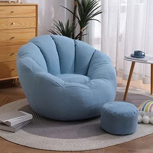 BOGDTF Pouf Lounge, Pouf pour Adultes et Adolescents pour Organiser Les Animaux en Peluche, Jouer à la Lecture et se détendre, Bleu (TingTing0828, neuf)
