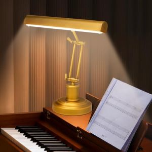 eccuslon Lampe Piano Piano LED &ndash; Lampe de Piano R&eacute;glable avec Bras Ajustables, Contr&ocirc;le Tactile & CRI&ge;95, Lampe Dor&eacute;e Anti-&Eacute;blouissante pour Piano Vertical, Grand Piano & Bureau (Boosion Lighting, neuf)