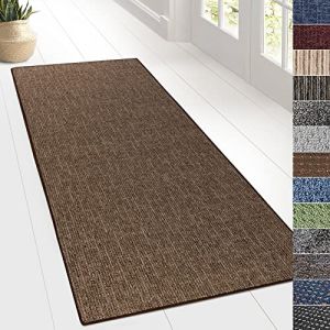 KARAT Tapis de couloir pour cuisine, couloir et espace de vie - Tapis de couloir sur mesure - Vendu au m&egrave;tre - Tapis de couloir - Tapis de cuisine - Tapis de salon (80 x 800 cm, Alto - Brun) (MEISTEREI, neuf)