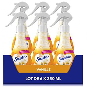 SOUPLINE - Brume de Linge 3D Parfum Vanille - Spray Pour Rafra&icirc;chir le Linge - Parfume Instantan&eacute;ment - Compl&eacute;ment id&eacute;al &agrave; votre adoucissant - Lot de 6X 250 ml (PENNGUIN-FR, neuf)