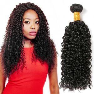 Kinky Curly Bundles Human Hair Tissage Cheveux Naturels Bouclés Meche Bresilienne En Lot Longue Meche Naturelle Tissage Bouclé Naturel Couleur Noire Naturelle 100g 20 Pouce(50cm) (beiyuan hair product, neuf)
