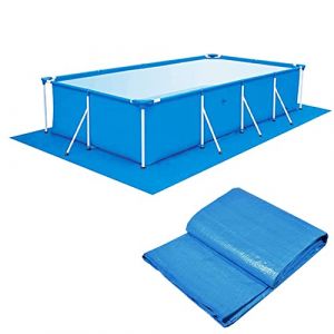 Tapis de Sol pour Piscine, Hors Terre Tapis de Protection Bleu Imperméable Pliable, Protecteur De Sol Piscine pour Rectangulaire & Rond Piscines (250 * 450cm) (ZAYMDO, neuf)