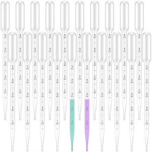 20 Pièces Pipette,Pipette Plastique,Pipette Graduée,Pipette de Transfert en Plastique,Compte-gouttes 5ml,Transparent,pour Transfert D'huiles Essentielles,Parfums,Liquides Divers (5ml) (huagnxingmengongsikk, neuf)