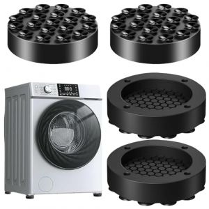 Tapis Anti-vibration pour Machine à Laver, 4pcs Pied Anti Vibration Machine a Laver,Patins Anti Vibration Lave Linge,Patin Caoutchouc Antibruit Pied Machine a Laver,Tampons À Pied Machine À Laver (DONGWAN, neuf)