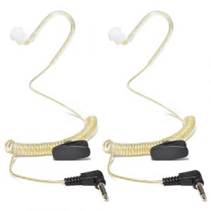 UAYESOK oreillette Filaire 1 pin &eacute;couteur Talkie walkie 3.5 mm, &eacute;coute Uniquement &agrave; Armature &eacute;quilibr&eacute;e, Casque Talkie-walkie pour Haut-Parleur &agrave; Distance,Motorola Kenwood Icom bidirectionnel.(2 pcs) (UAYESOK-Direct(UK&EU), neuf)